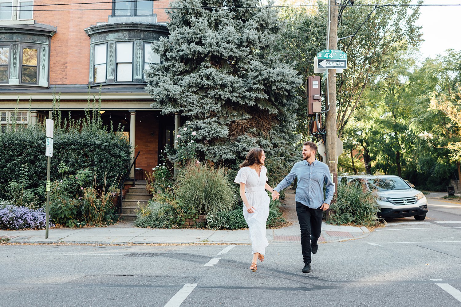 Leigh + Alex - West Philly Engagement Session - Philadelphia Wedding Photographer - Alison Dunn Photography photo