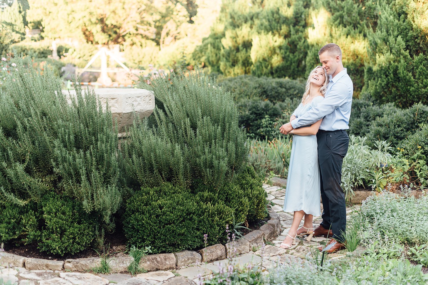 Angela + Spencer - Washington National Cathedral Gardens Engagement Session - Maryland Portrait Photographer photo