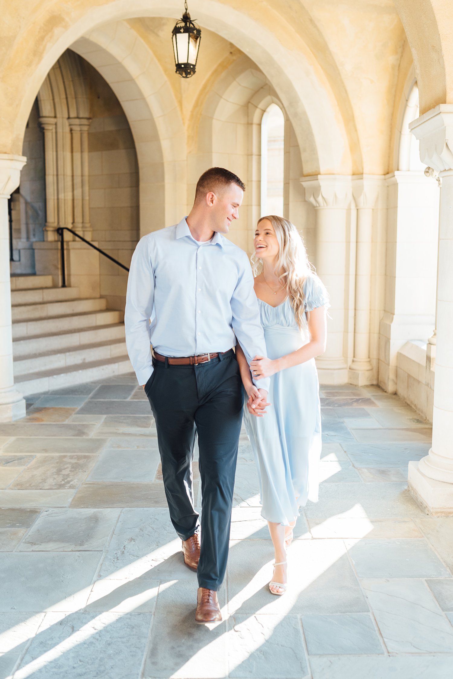 Angela + Spencer - Washington National Cathedral Gardens Engagement Session - Maryland Portrait Photographer photo