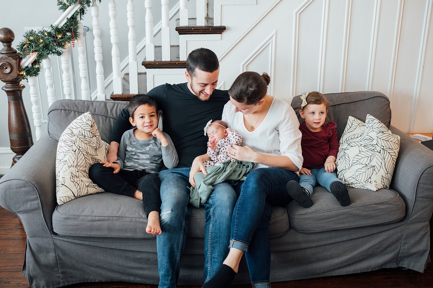 The Clarks - Philadelphia Lifestyle Newborn Session - Montgomery County Maryland family photographer - Alison Dunn Photography photo