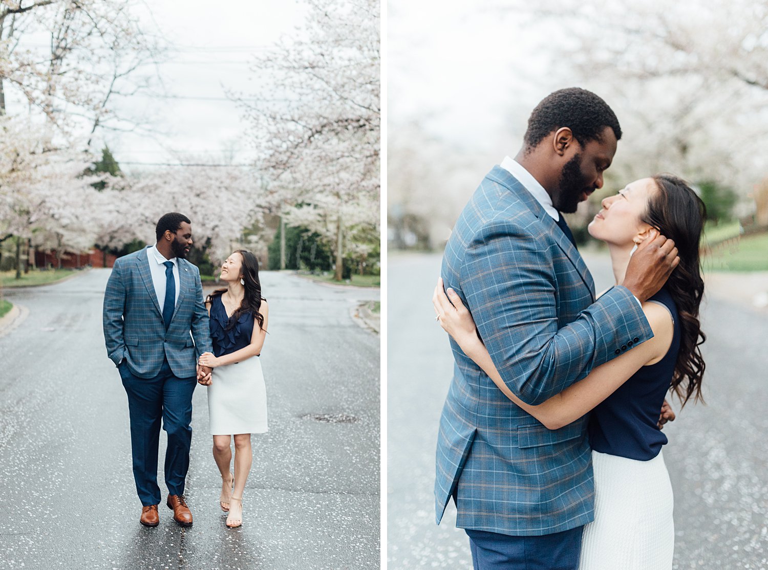 Delphanie + Andre - Kenwood Cherry Blossoms Engagement Session - Montgomery County Maryland family photographer - Alison Dunn Photography photo