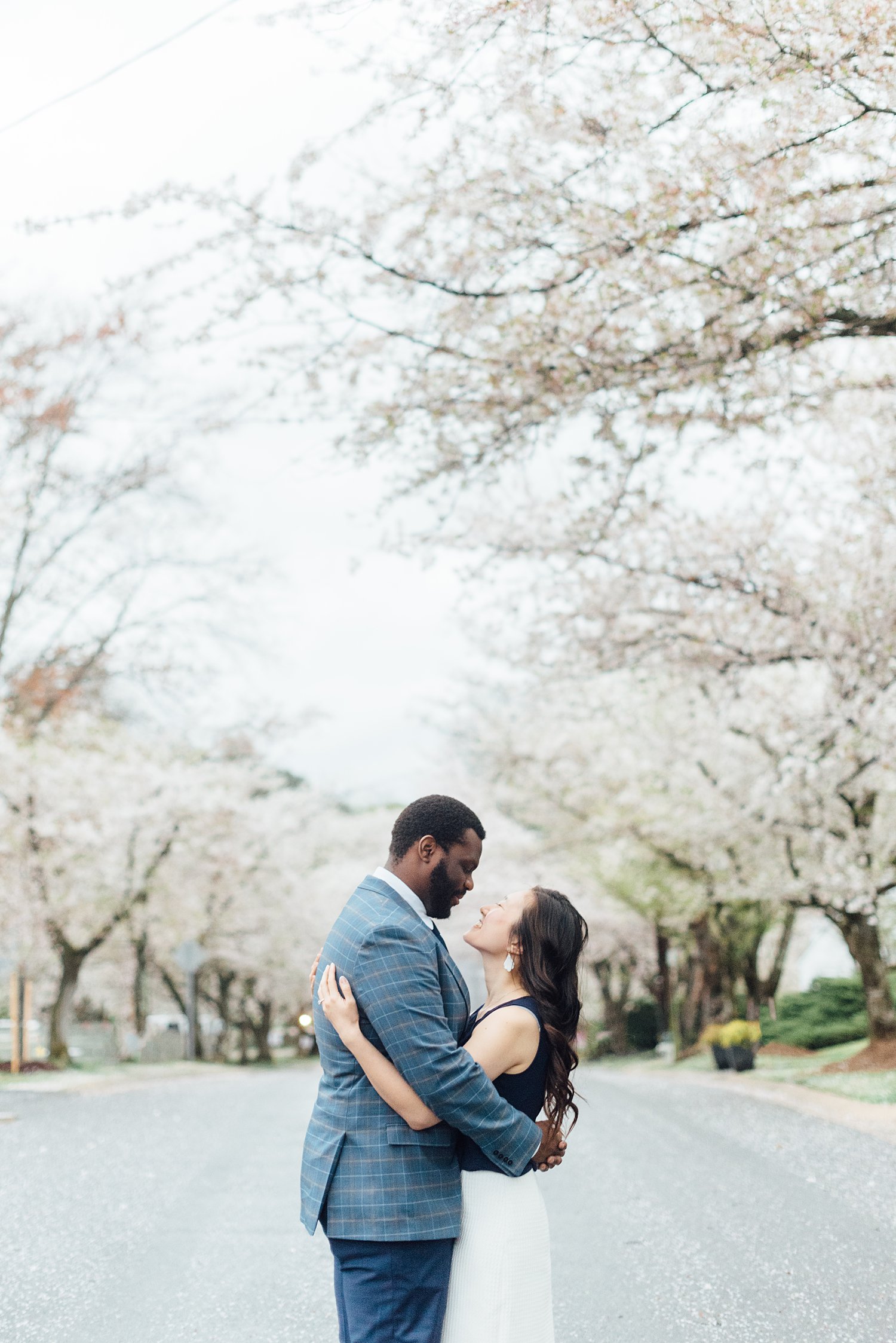 Delphanie + Andre - Kenwood Cherry Blossoms Engagement Session - Montgomery County Maryland family photographer - Alison Dunn Photography photo