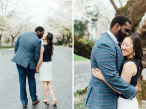 Delphanie + Andre - Kenwood Cherry Blossoms Engagement Session - Montgomery County Maryland family photographer - Alison Dunn Photography photo