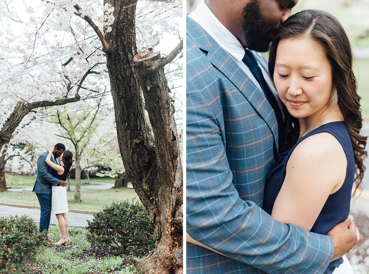 Delphanie + Andre - Kenwood Cherry Blossoms Engagement Session - Montgomery County Maryland family photographer - Alison Dunn Photography photo