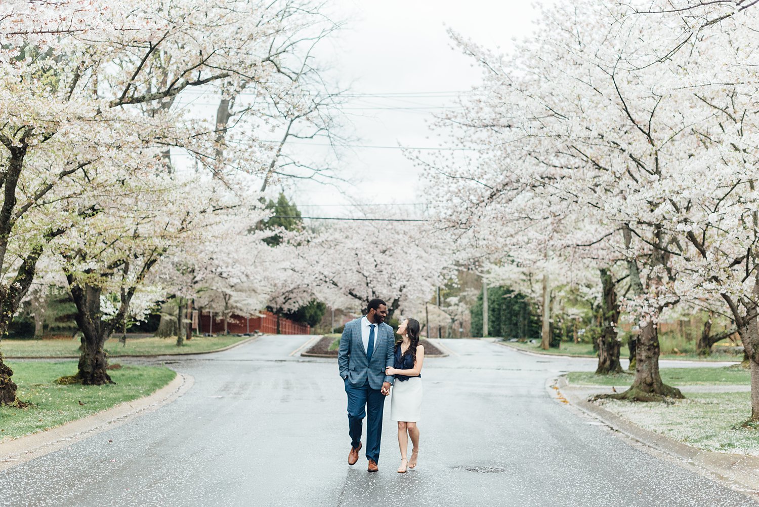 Delphanie + Andre - Kenwood Cherry Blossoms Engagement Session - Montgomery County Maryland family photographer - Alison Dunn Photography photo