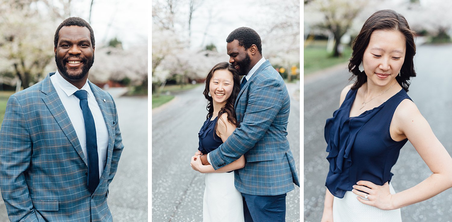 Delphanie + Andre - Kenwood Cherry Blossoms Engagement Session - Montgomery County Maryland family photographer - Alison Dunn Photography photo