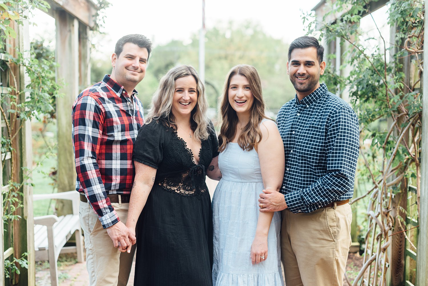 Sara + Matt + Kristen + Karan - Arlington Bon Air Park Rose Garden Anniversary Session - Virginia Family Photographer - Alison Dunn Photography photo